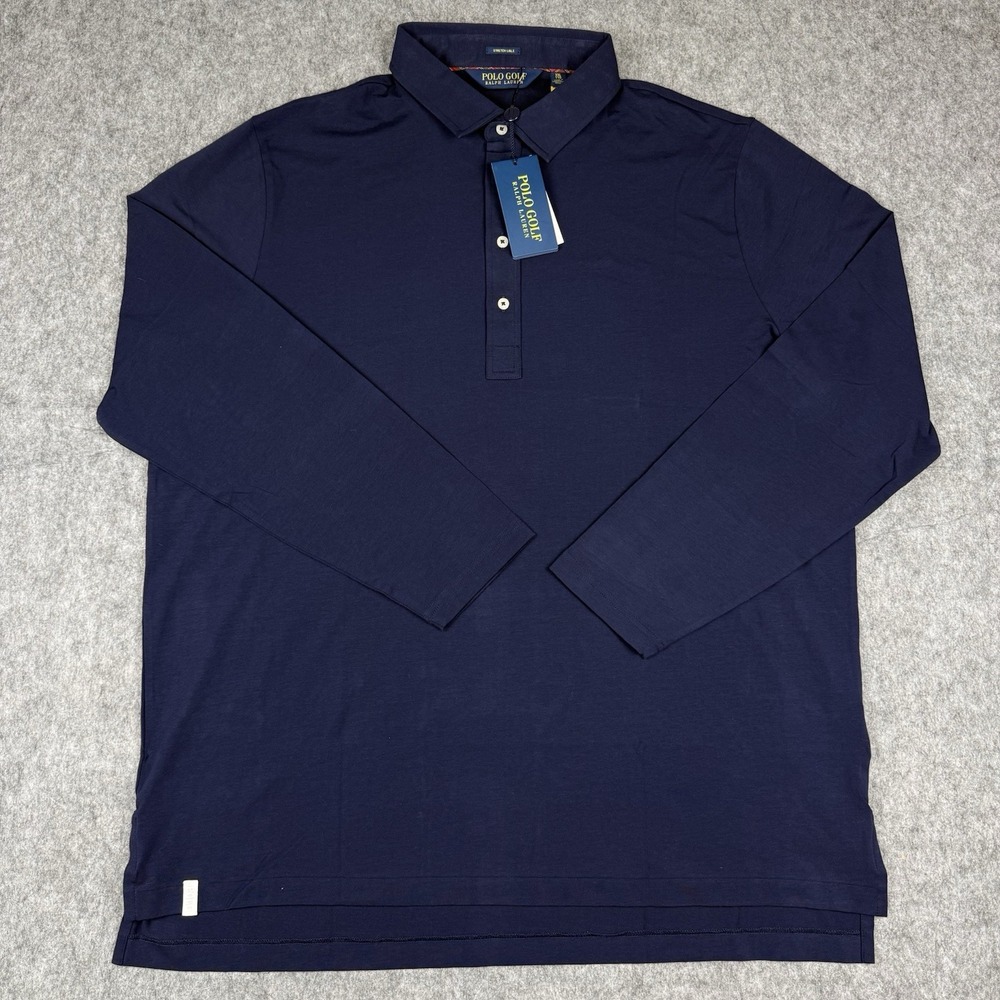 Polo Golf Ralph Lauren NWT Stretch Lisle Polo Shirt Navy Blue Mens XXL MSRP $125